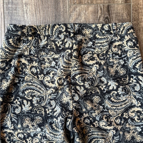 Talbots Hampshire Paisley Ankle Pants Black/Gray/Beige Women's Size 6 - Picture 16 of 16